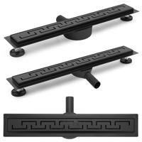 REA Lineární sprchový žlab Greek PRO černá matná 80 REA-G8025