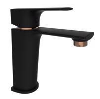 Rubineta Umyvadlová baterie MODENA-18 černá-růžově zlatá OLBAMOD18BG