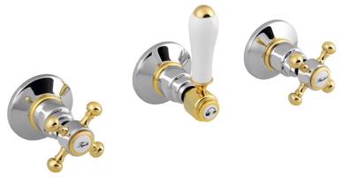 SAPHO ANTEA podomítková sprchová baterie, 2 výstupy, chrom/zlato SET305-102