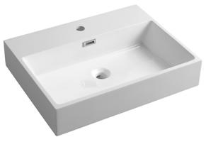 SAPHO AQUATIC umyvadlo, litý mramor, 60x46cm, bílá AT060