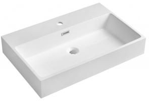 SAPHO AQUATIC umyvadlo, litý mramor, 70x46cm, bílá AT070