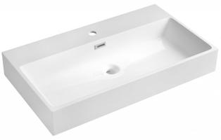 SAPHO AQUATIC umyvadlo, litý mramor, 80x46cm, bílá AT080