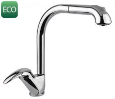 SAPHO AXUS stojánková dřezová baterie s výsuvnou sprškou, výška 345 chrom 1112-72