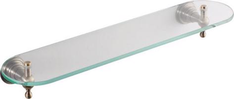 SAPHO DIAMOND skleněná police, čiré sklo, bronz 1318-15
