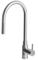 SAPHO DUNA stojánková dřezová baterie s výsuvnou sprškou, nerez mat DU015