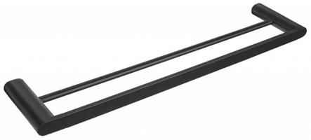SAPHO FLORI dvojitý držák ručníků 600x127, černá mat RF011/15