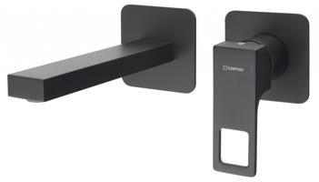 SAPHO FORATA podomítková umyvadlová baterie, délka hubice 18,5cm, černá mat FT018/15