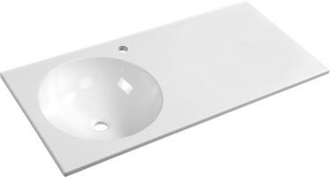 SAPHO JUNO umyvadlo, litý mramor, 100x47cm, levé, bílá JU101