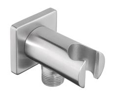 SAPHO MINIMAL držák sprchy kulatý, pevný, s vyústěním, nerez mat MI035