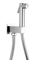 SAPHO Nástěnný ventil s ruční bidetovou sprškou a bezpečnostní pojistkou,hranatý,chrom SG108