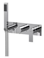 SAPHO PAX podomítková sprchová/vanová baterie s ruční sprchou, 3 výstupy, chrom XA53