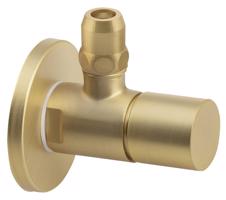 SAPHO Rohový ventil s matkou, kulatý, 1/2"x3/8", zlato mat SL019