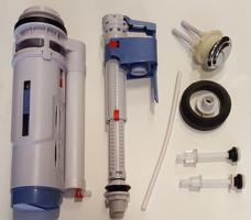 SAPHO Splachovací souprava s DUAL tlačítkem 59, spodní napouštění, chrom NDPC102-4