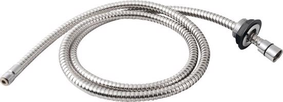 SAPHO Sprchová průchodka na okraj vany včetně hadice  F1/2"-M3/8", kulatá, chrom 1205-04