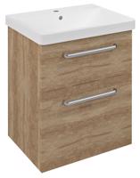 SAPHO THEIA umyvadlová skříňka 56,4x70x44,2cm, 2xzásuvka, dub alabama TH060-2222