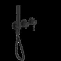 SAPHO ULTRAMIX podomítková sprchová/vanová baterie s ruční sprchou, 2 výstupy, černá mat UT045B