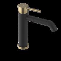 SAPHO ULTRAMIX stojánková umyvadlová baterie střední, černá mat/zlato mat UT004BG