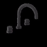 SAPHO ULTRAMIX tříprvková stojánková umyvadlová baterie, černá mat UT017B