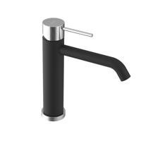 SAPHO ULTRASAN stojánková umyvadlová baterie střední, černá mat/chrom UT004VBC