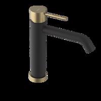 SAPHO ULTRASAN stojánková umyvadlová baterie střední, černá mat/zlato mat UT004VBG
