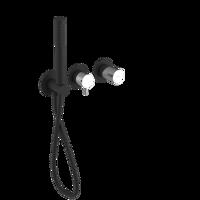 SAPHO ULTRATAP podomítková sprchová/vanová baterie s ruční sprchou, 2 výstupy, černá mat/chrom UT045TBC