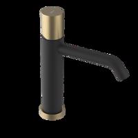 SAPHO ULTRATAP stojánková umyvadlová baterie střední, černá mat/zlato mat UT004TBG