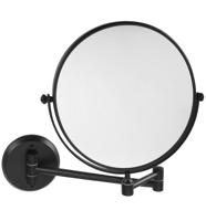 SAPHO X-ROUND BLACK E kosmetické zrcátko závěsné, Ø 200, oboustranné, černá mat XR010B