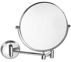 SAPHO X-ROUND E kosmetické zrcátko závěsné, Ø 200, oboustranné, chrom XR010