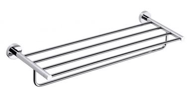 SAPHO X-ROUND E polička na ručníky s hrazdou 600, chrom XR415