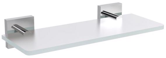 SAPHO X-SQUARE skleněná police 300, chrom/mléčné sklo XQ009-03
