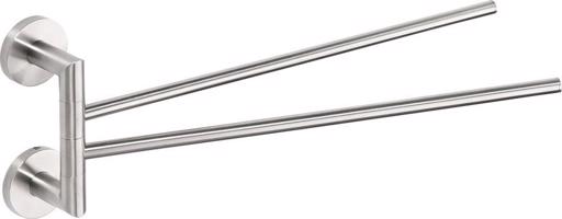 SAPHO X-STEEL dvojitý držák ručníků otočný 370, nerez mat XS405