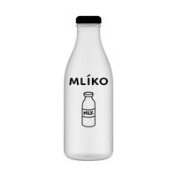 Skleněná lahev na MLÉKO 1 l