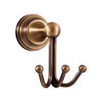 SLEZAK-RAV Věšáček trojitý stará mosaz (bronz) Koupelnový doplněk MORAVA RETRO, Barva: Stará mosaz (Bronz) MKA0105SM