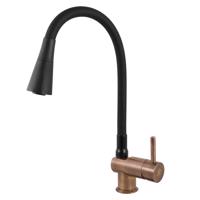 SLEZAK-RAV Vodovodní baterie dřezová s flexibilním ramínkem SEINA stará mosaz, Barva: Stará mosaz (Bronz), Rozměr: 1/2'' SE908.5/13SM