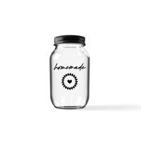 Úklid pro klid Sklenice homemade Velikost: 1 l, Typ písma: Psací