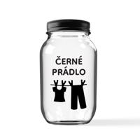 Úklid pro klid Sklenice na černé prádlo 3,75 l Typ písma: Tiskací
