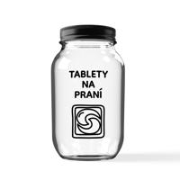 Úklid pro klid Sklenice na tablety na praní 3,68 l Typ písma: Tiskací