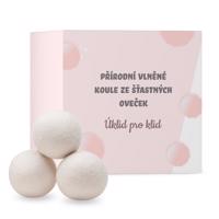 Úklid pro klid Vlněné koule do sušičky - bílé - 3 ks Vůně: bez oleje