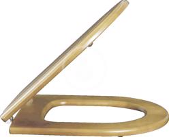 VILLEROY & BOCH Hommage WC sedátko s poklopem, dřevo sedátko, závěsy z ušlechtilé oceli 99266100