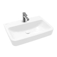 VILLEROY & BOCH O.novo Umyvadlo na desku, 65x46 cm, bez přepadu, otvor pro baterii, alpská bílá 4A41KL01