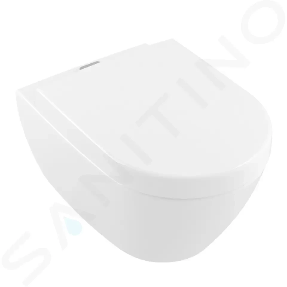 VILLEROY & BOCH Subway 2.0 Závěsné WC, hluboké splachování, Aquareduct, DirectFlush, s CeramicPlus, alpská bílá 5614A1R1